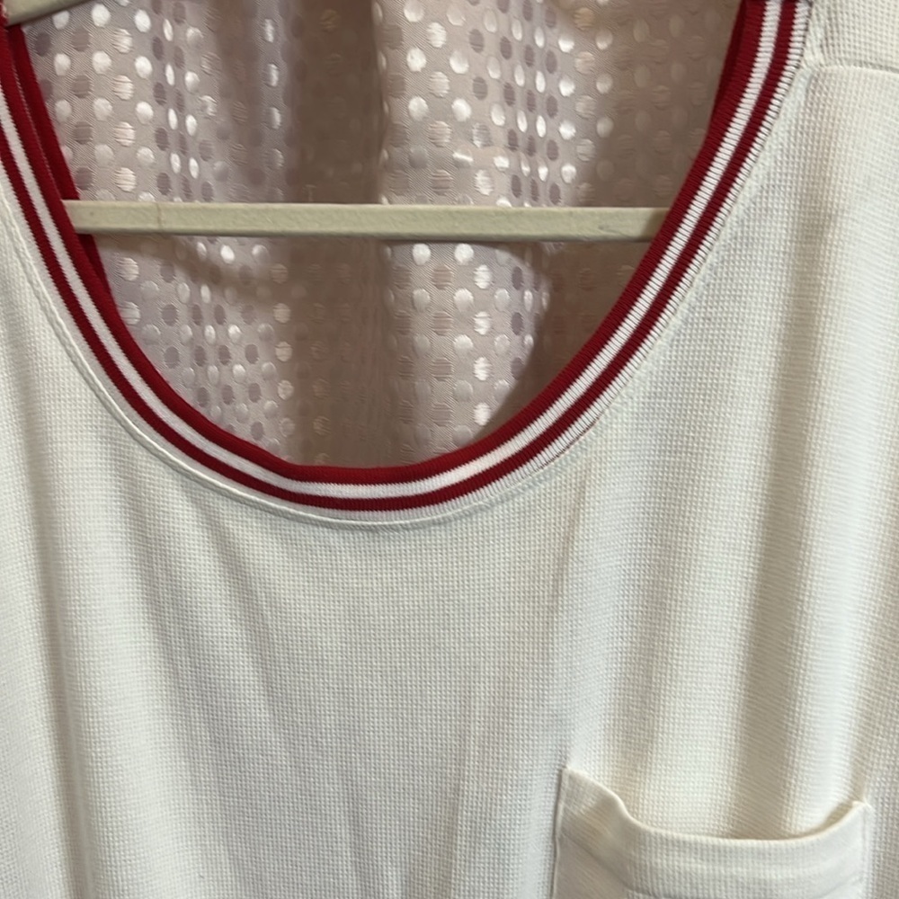 Anthropologie NEW Waffle Knit Red White Romper XL beach coastal resort vacation - Picture 13 of 13